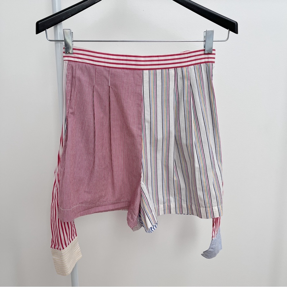 Vintage Times Seven 7 Todd Oldham patchwork shorts tie waist M stripes rare - Picture 4 of 15